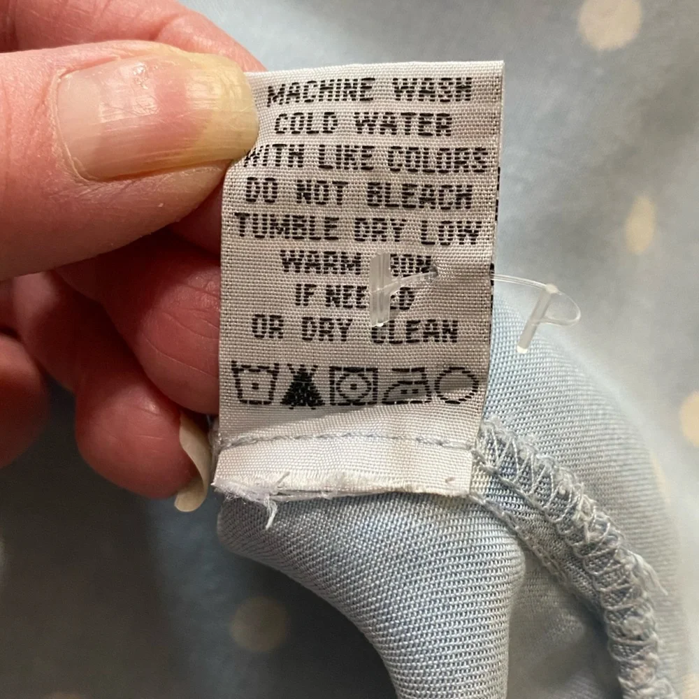 Velvet Heart Blue Polka Dot Women's Top - Picture 7 of 9